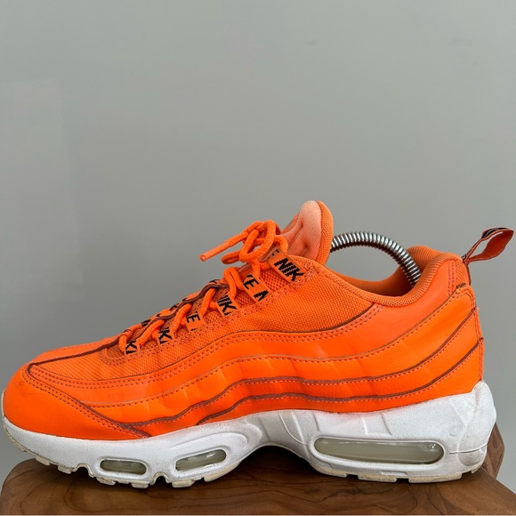 Nike Air Max 95 PRM Premium Total Orange Black White 538416-801 Mens Size 8.5 - Picture 6 of 12